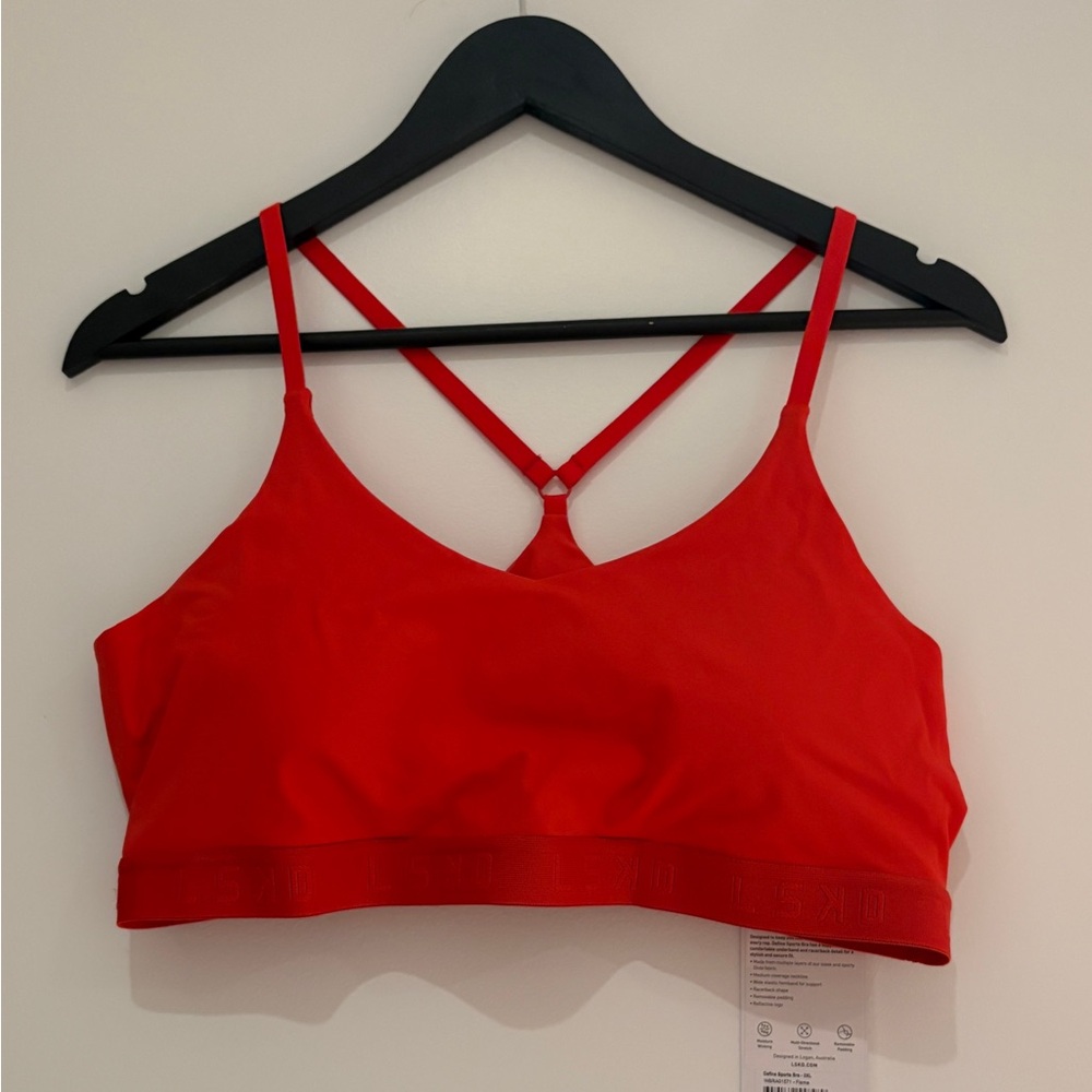 Red Women's Sports Bra